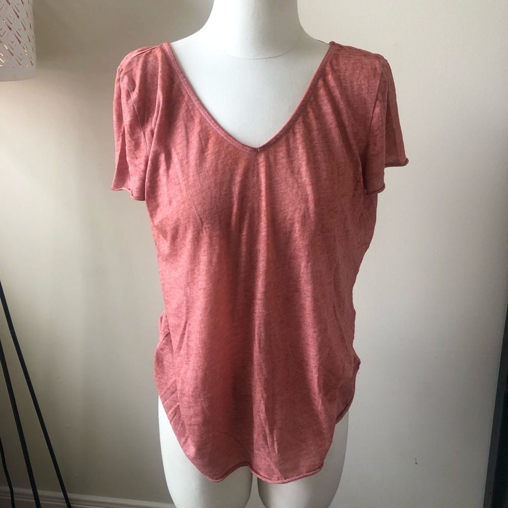 PINK DRAPE, OPEN BACK TEE